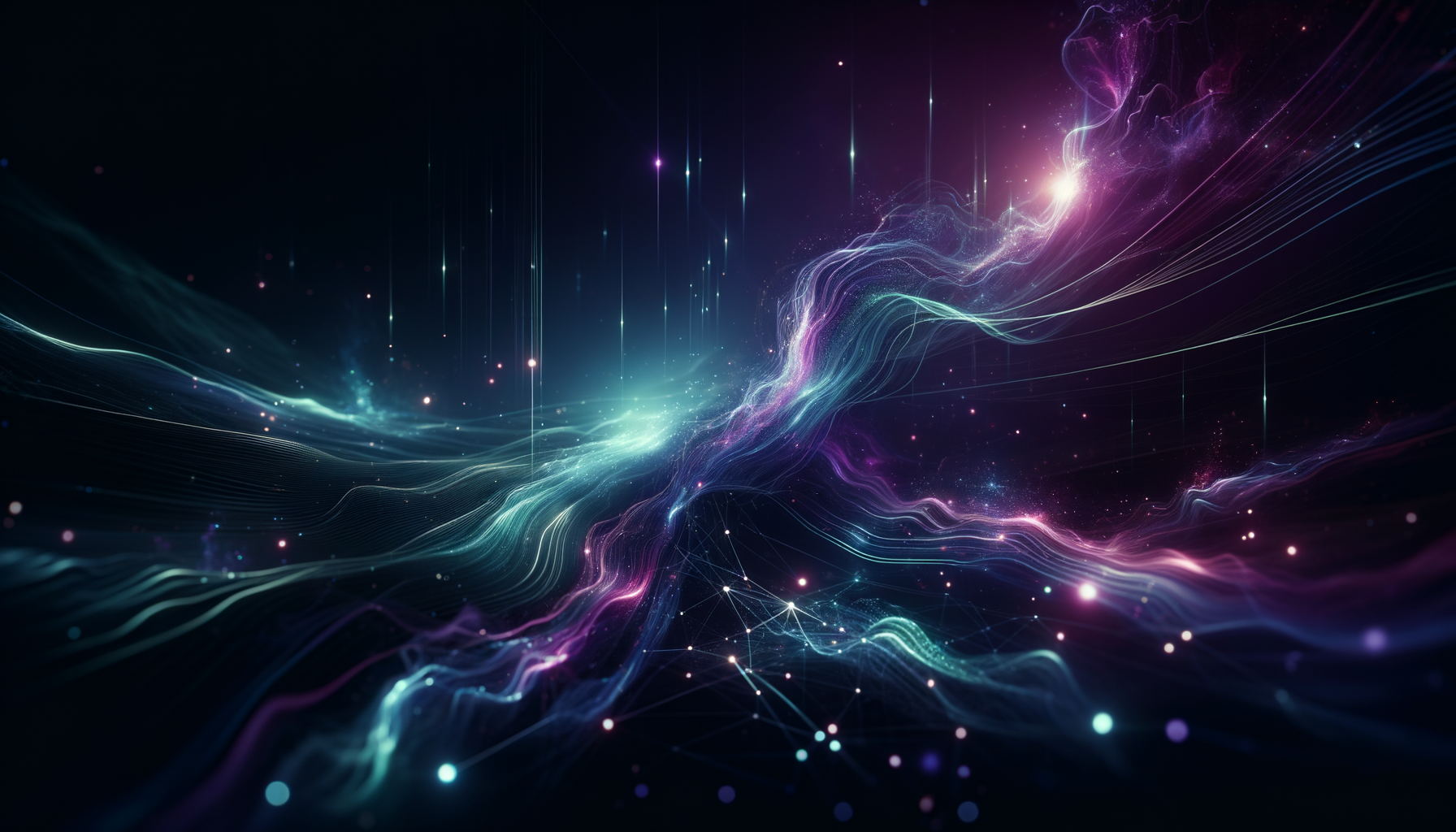 Abstract futuristic background with flowing neon lights