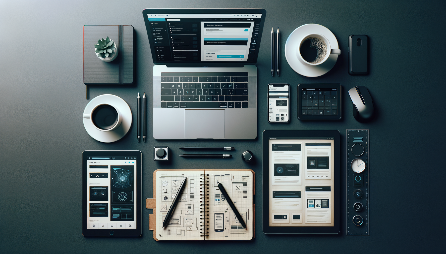 Digital workspace showing Marketur builder tools