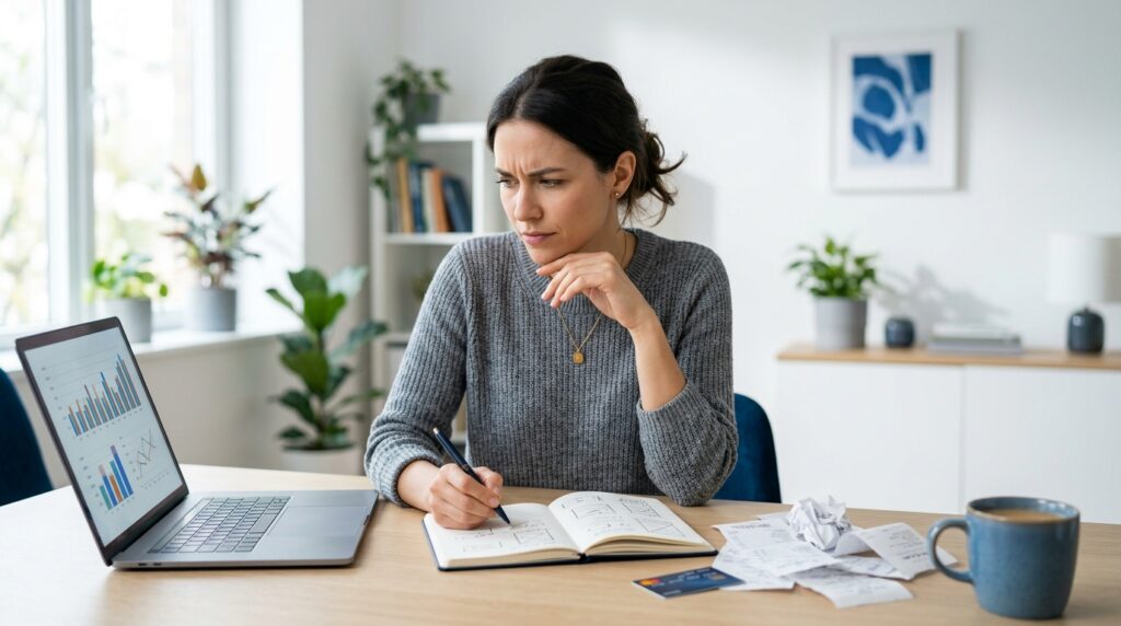 Entrepreneur researching and validating a business idea before spending money