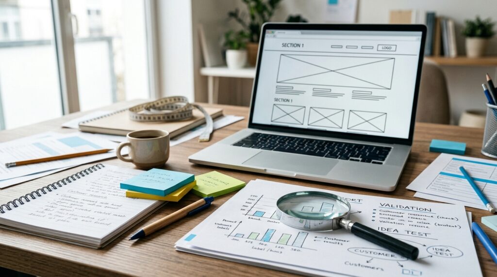 Business owner testing an idea before building the full website